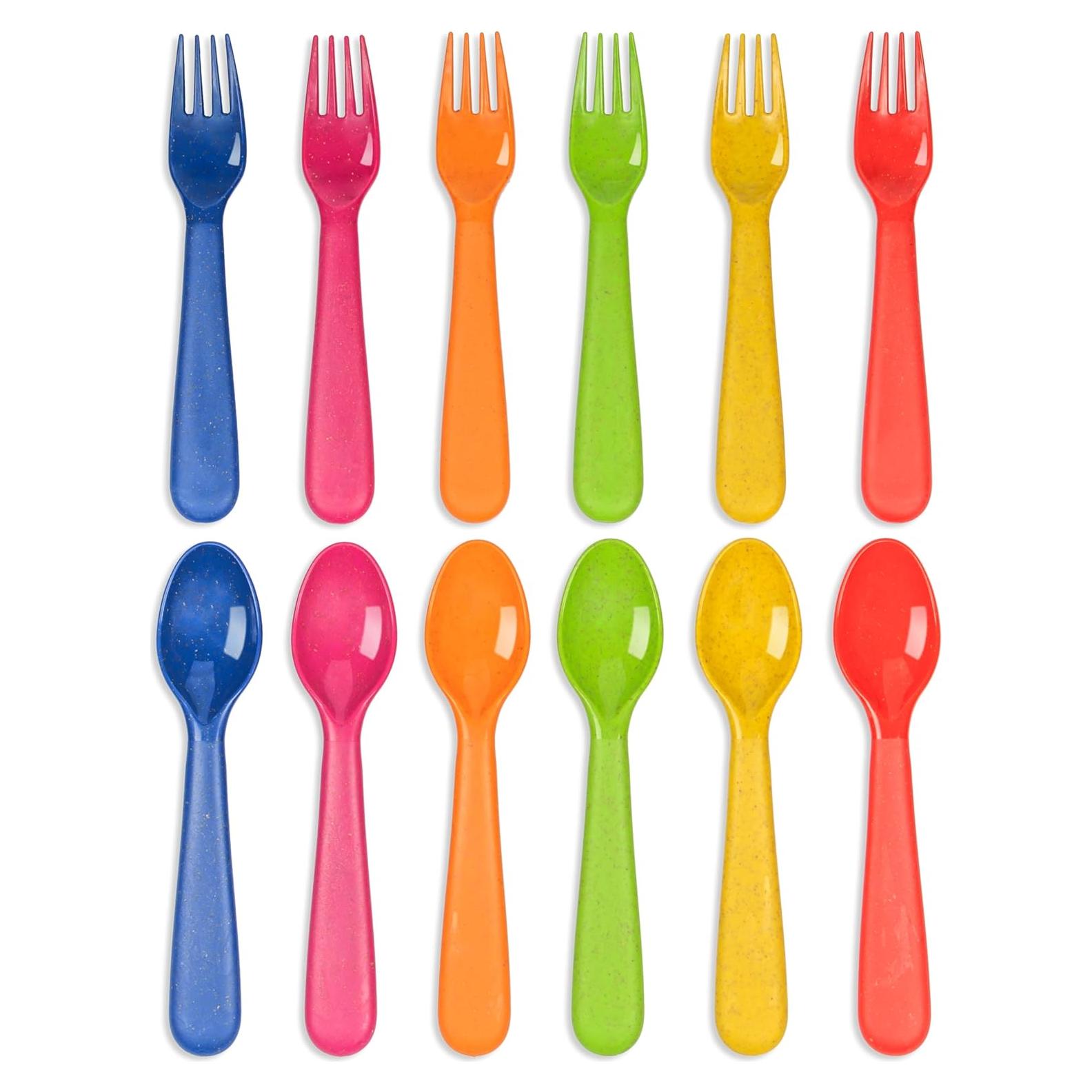 Juego de Utensilios para Niños Plaskidy 12 Piezas BPA Free