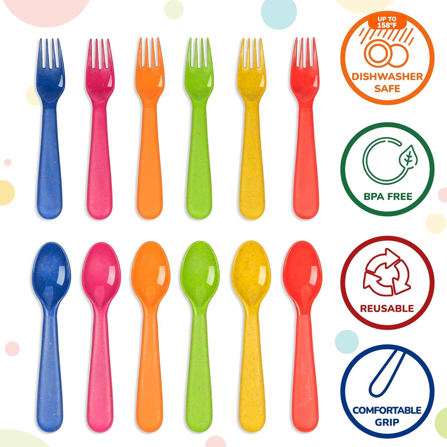 Juego de Utensilios para Niños Plaskidy 12 Piezas BPA Free
