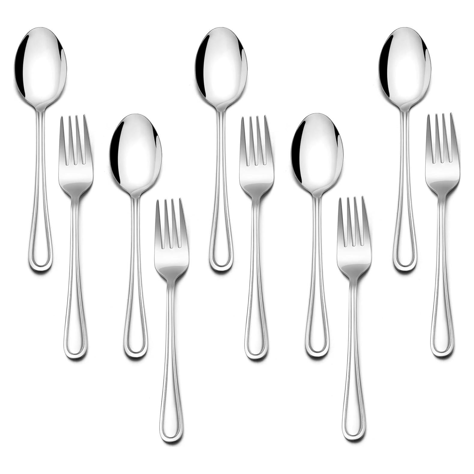 Juego de Cubiertos para Niños E-far 10 Piezas Acero Inoxidable