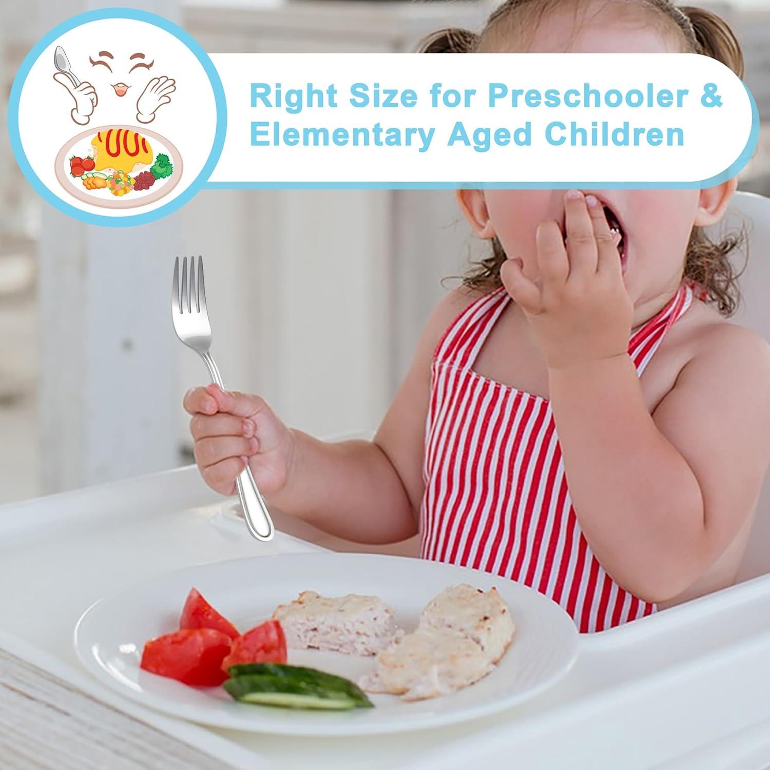 Juego de Cubiertos para Niños E-far 10 Piezas Acero Inoxidable