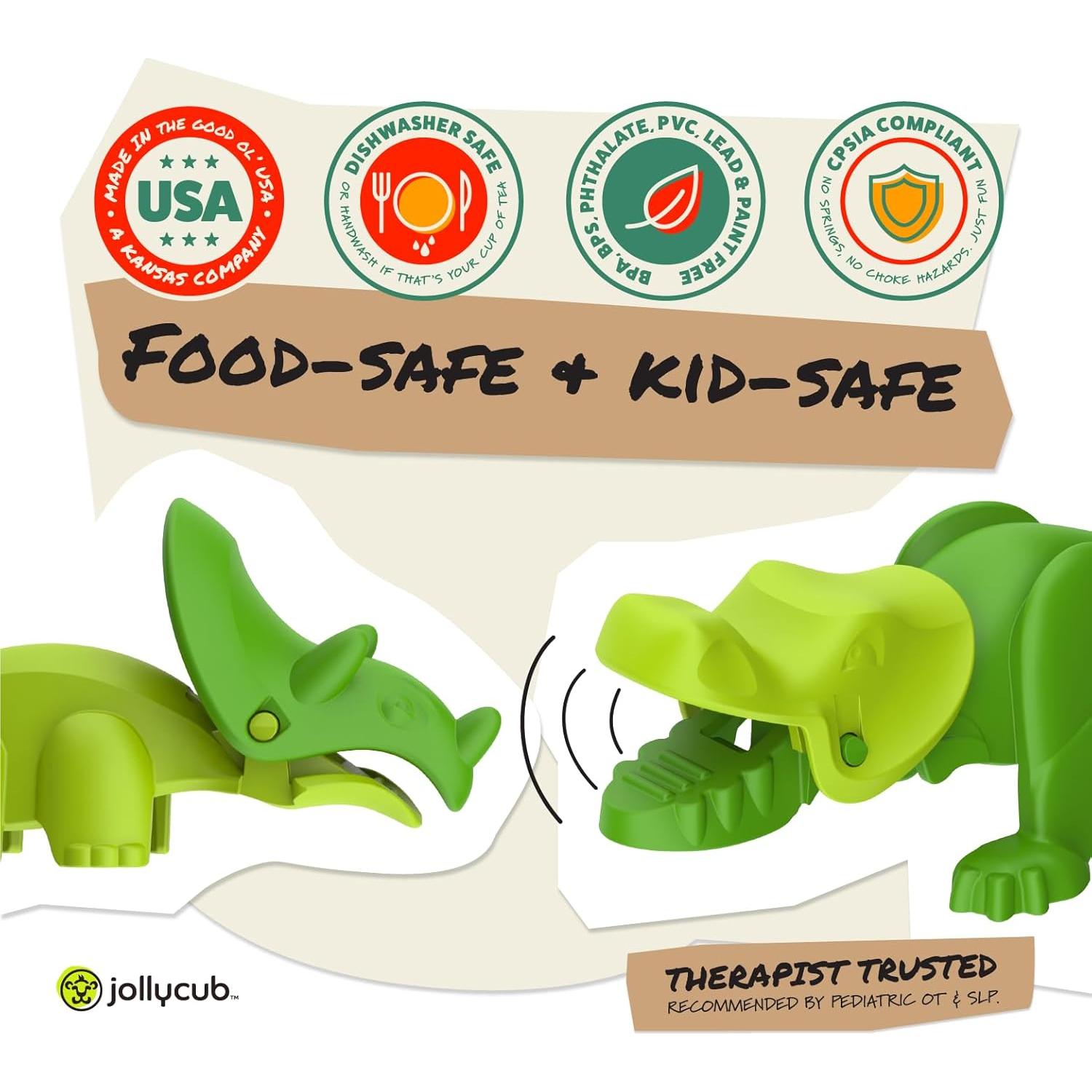 Set de Utensilios para Niños JollyCub Dinosaurio 2 Piezas