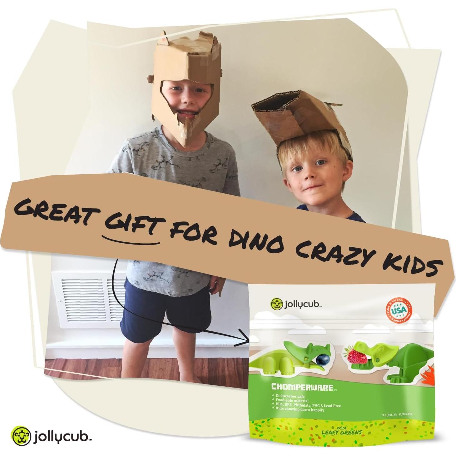 Set de Utensilios para Niños JollyCub Dinosaurio 2 Piezas