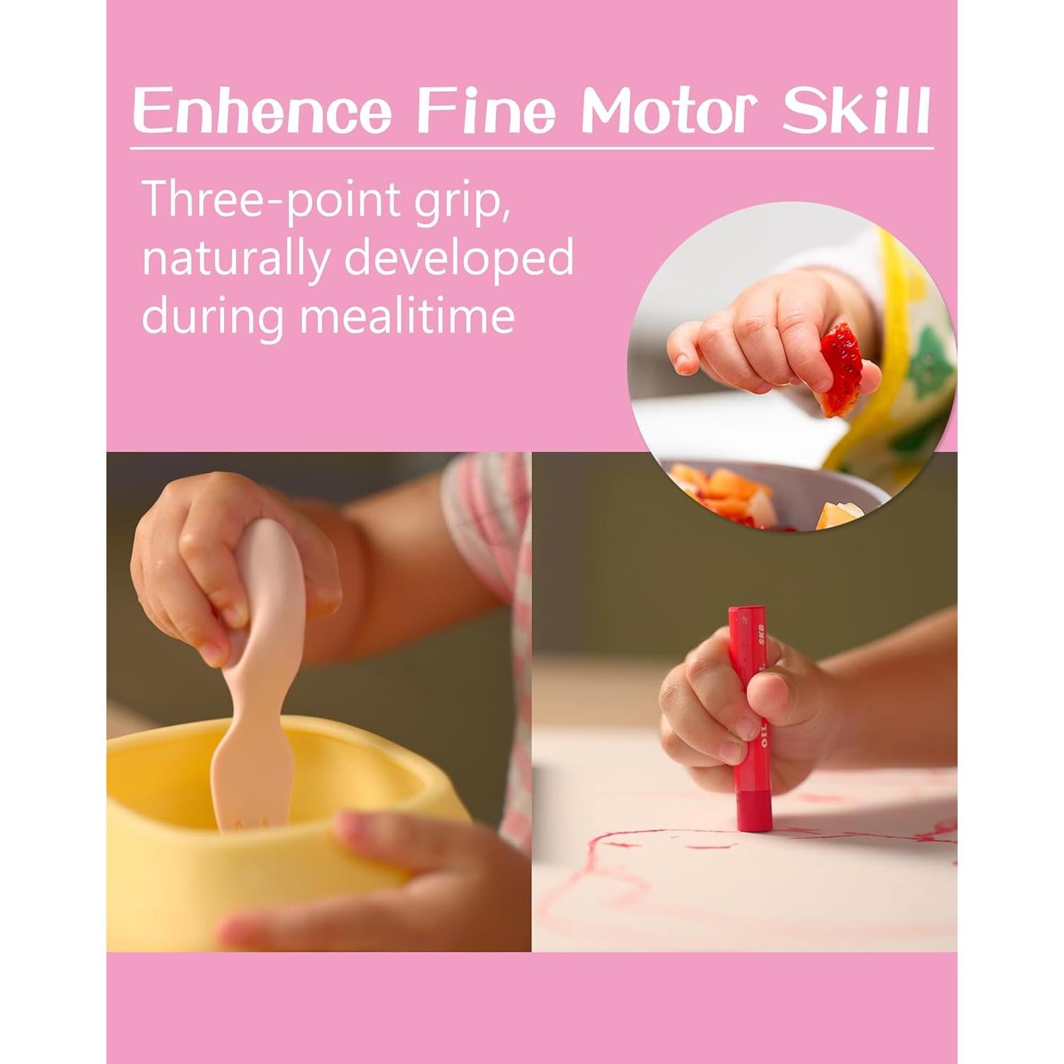 Juego de Utensilios Ergonómicos Tiny Genius para Bebés 1-4 Años