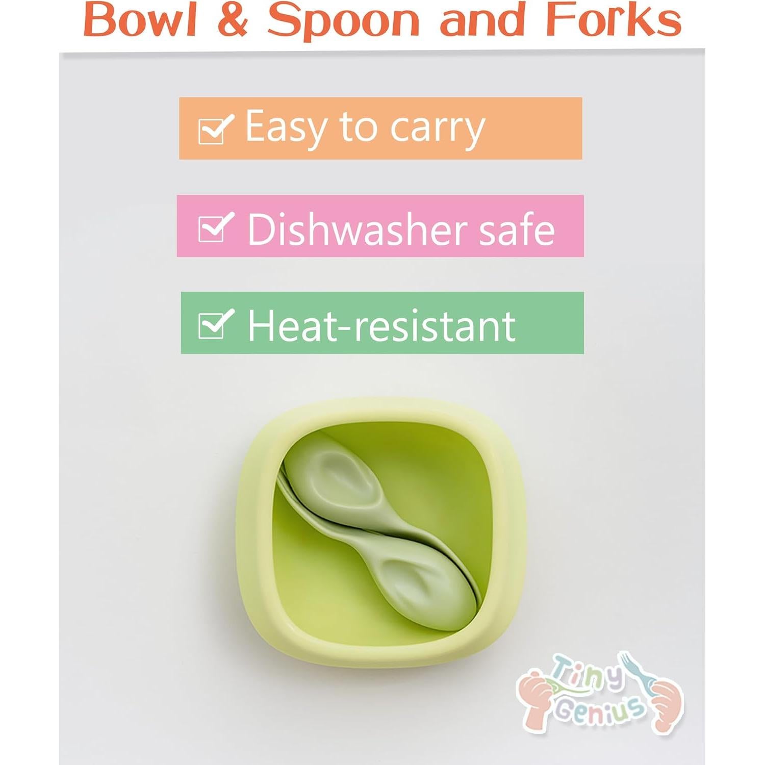 Juego de Utensilios Ergonómicos Tiny Genius para Bebés 1-4 Años