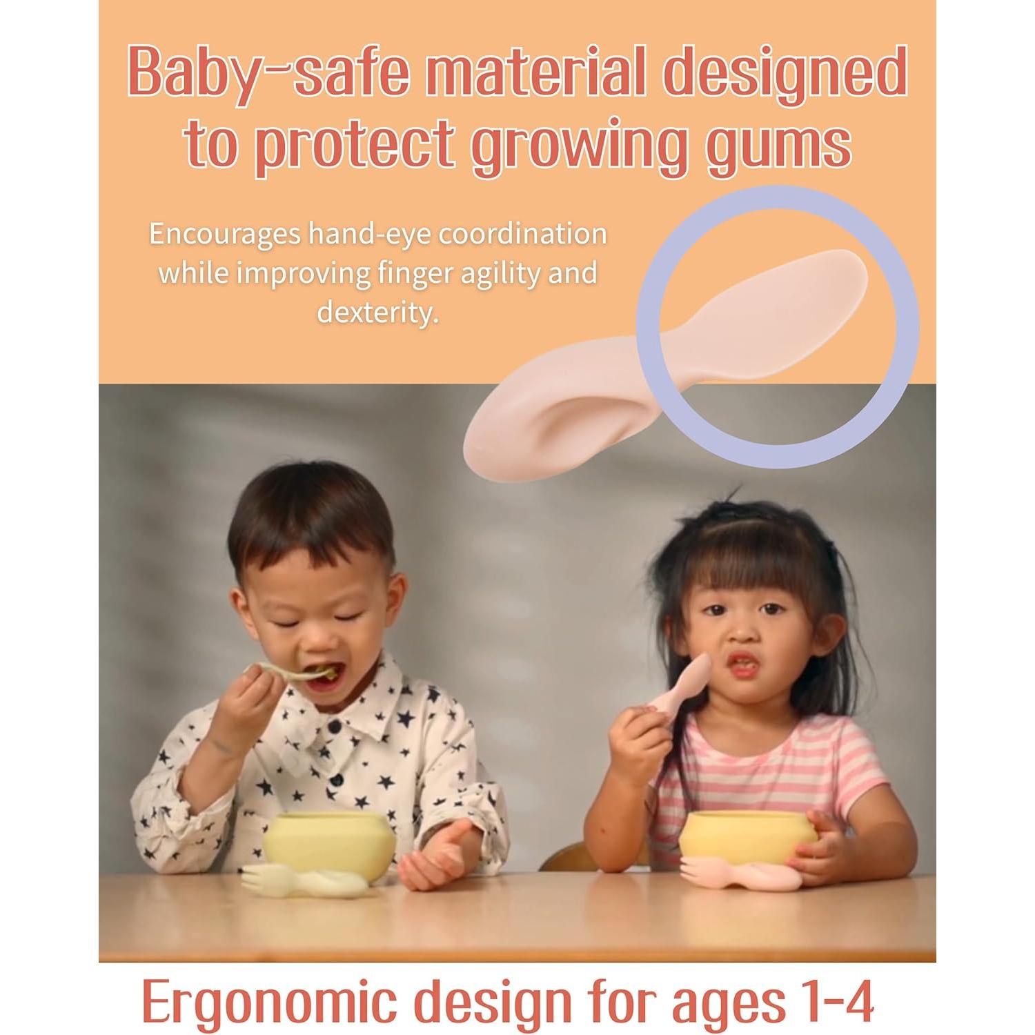 Juego de Utensilios Ergonómicos Tiny Genius para Bebés 1-4 Años