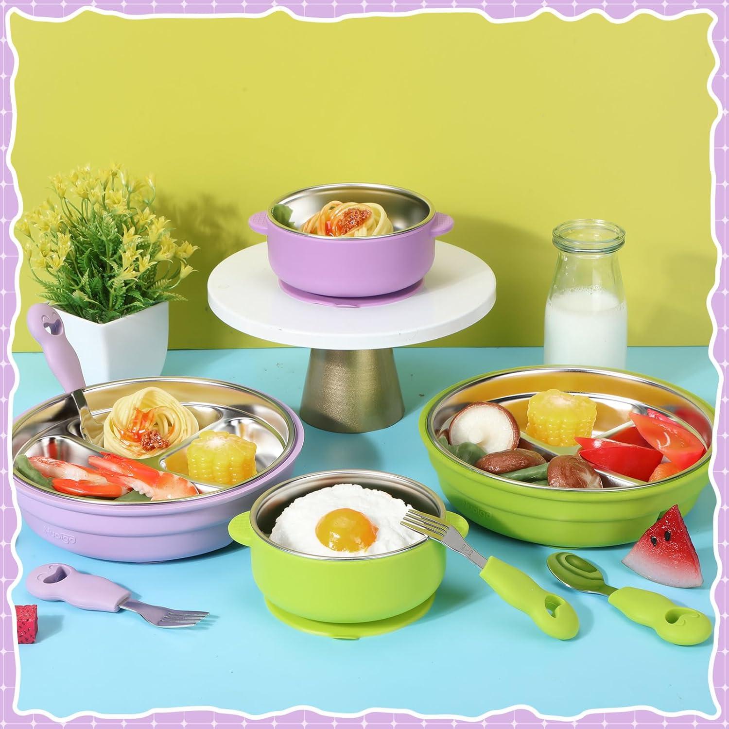 Set de Utensilios de Acero Inoxidable Nuogo para Niños 6 Piezas