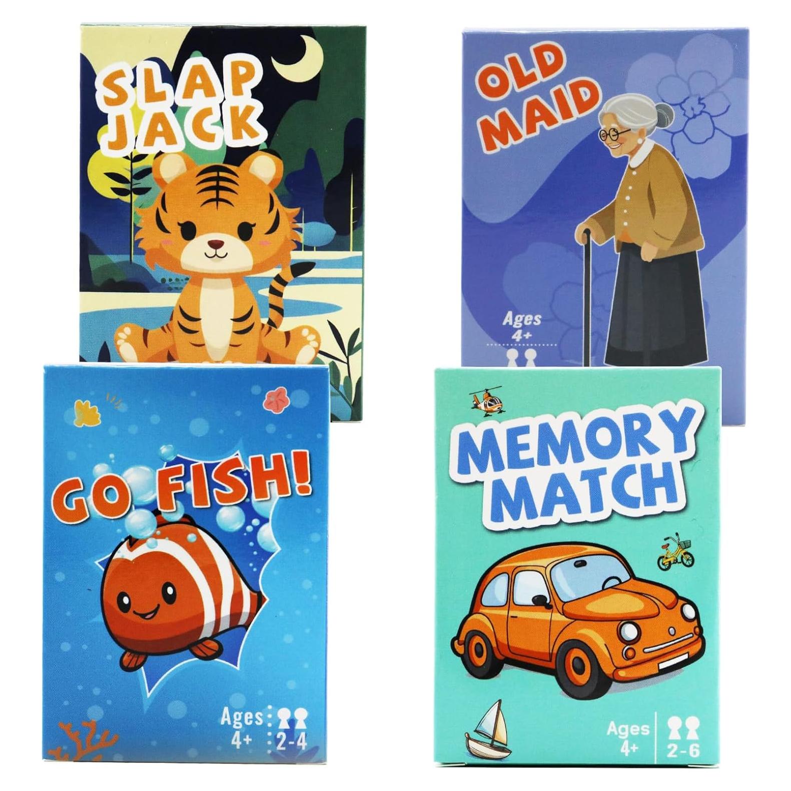 Juegos de Cartas Clásicos Floatlive - 4 Barajas para Niños