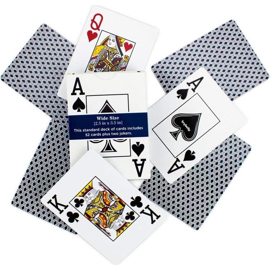 Brybelly 12 Barajas de Cartas Anchas con Índice Jumbo