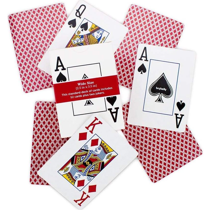 Brybelly 12 Barajas de Cartas Anchas con Índice Jumbo