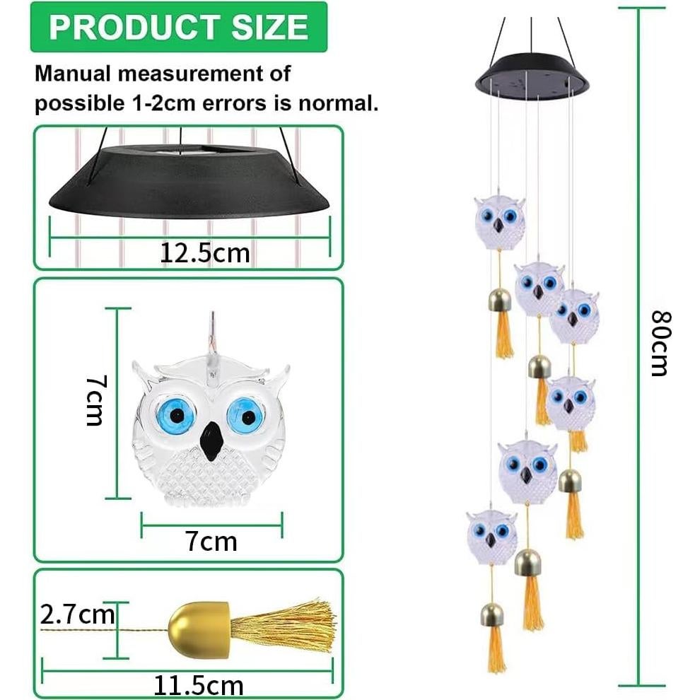 Carillón de Viento Solar YZYOE MTYF con Luces LED Multicolor