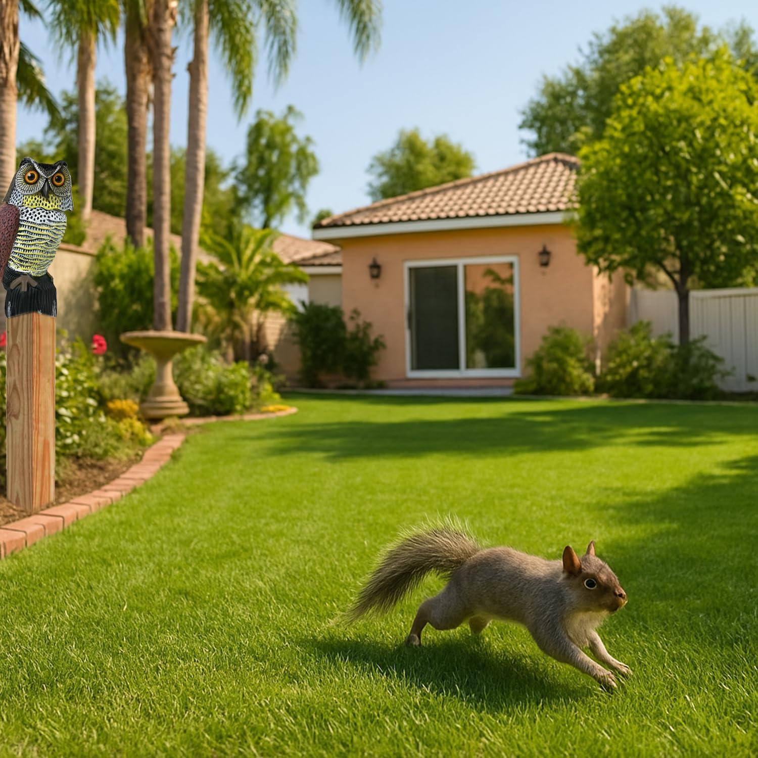 Estatua Espantapájaros Búho GiftExpress 40.6 cm Rotativa