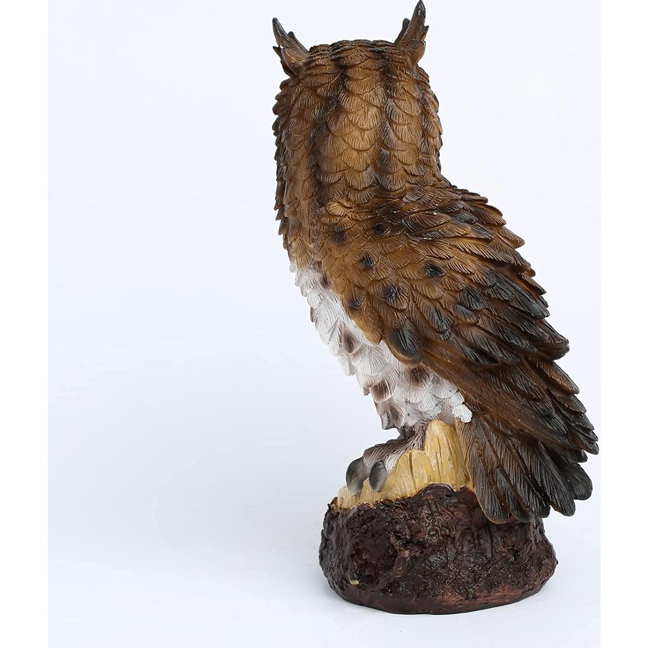 Estatua de Búho de Jardín Jeelyfu 18 cm Resina Pintada