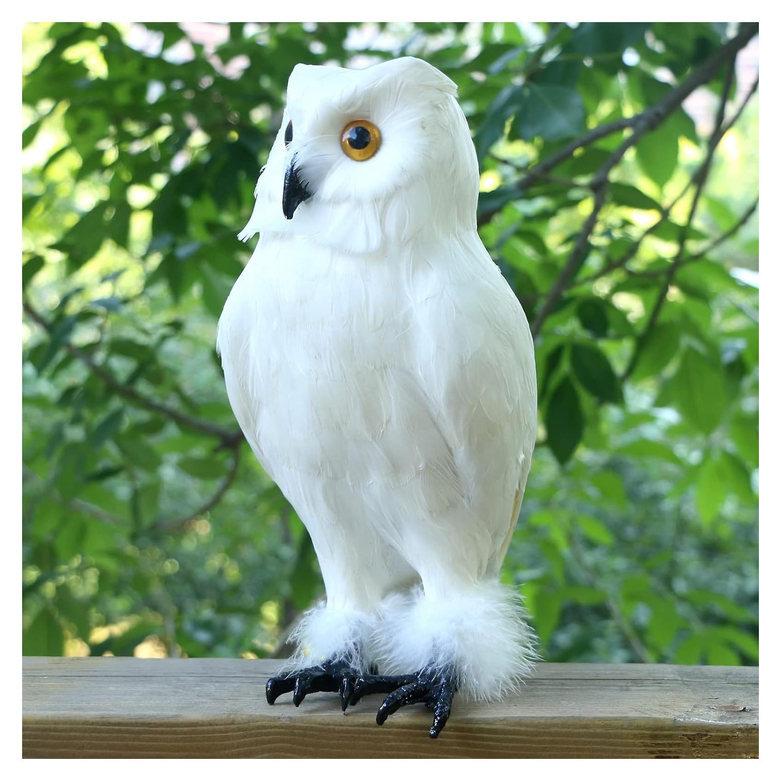 Figura de Búho Plumado Realista Basuo-9Q 27 cm Decoración