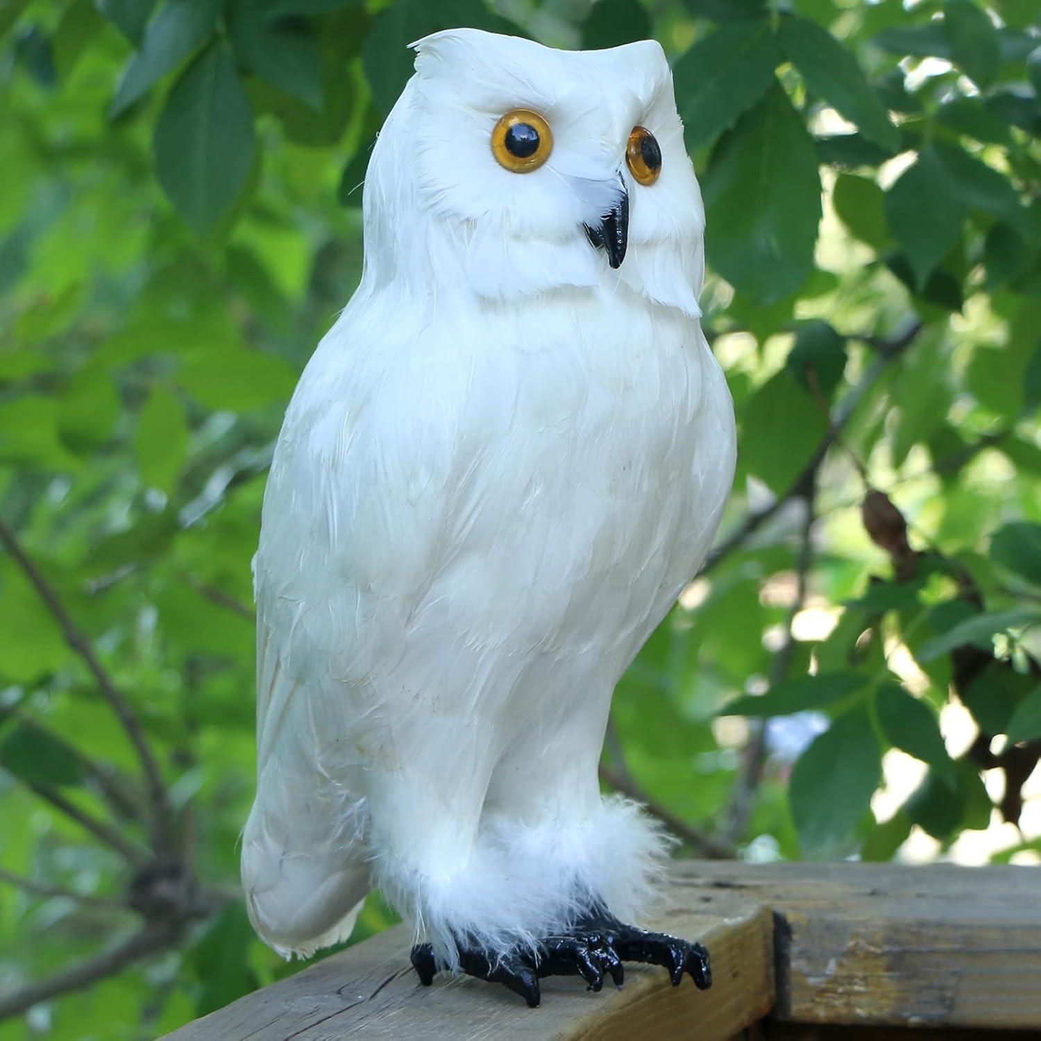 Figura de Búho Plumado Realista Basuo-9Q 27 cm Decoración