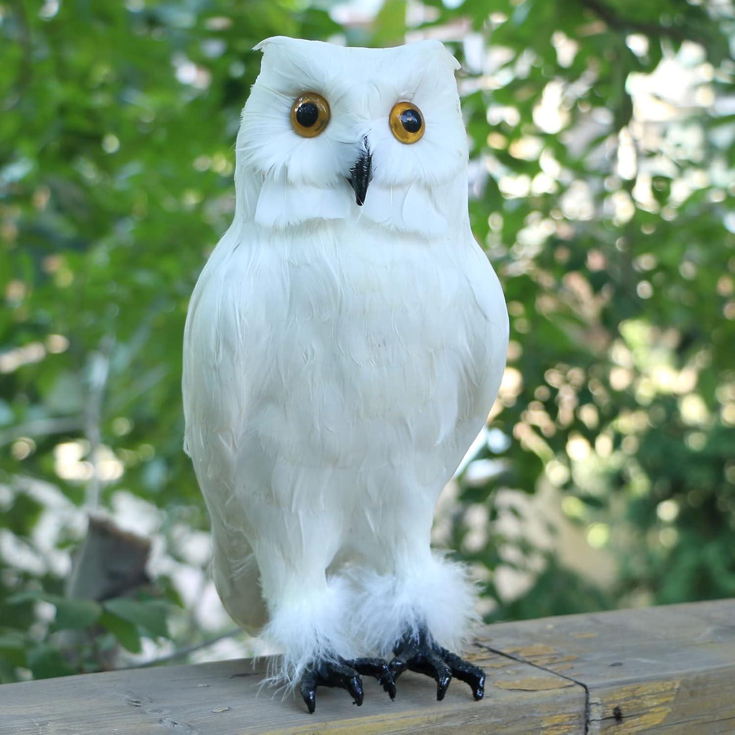 Figura de Búho Plumado Realista Basuo-9Q 27 cm Decoración