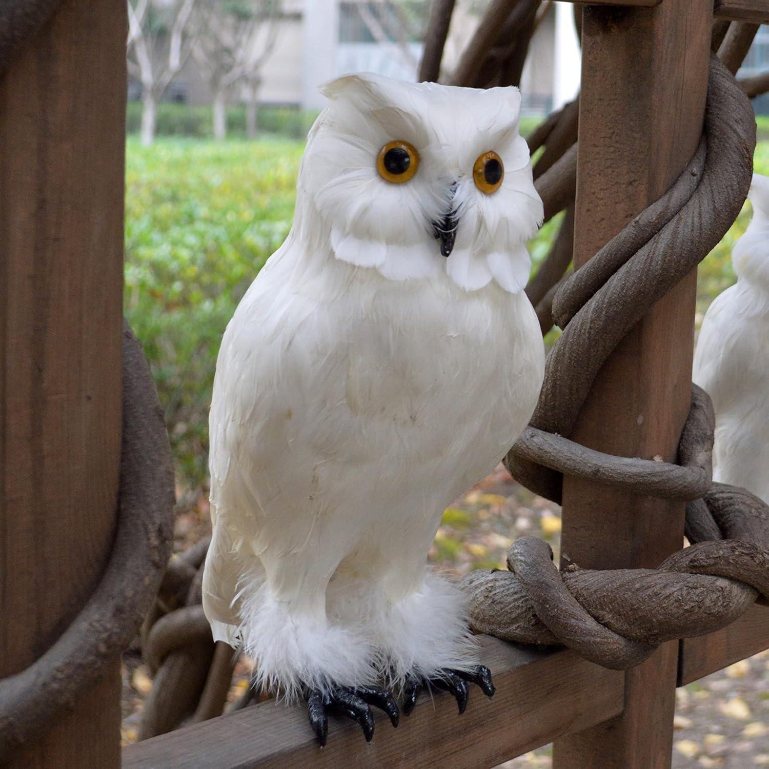 Figura de Búho Plumado Realista Basuo-9Q 27 cm Decoración