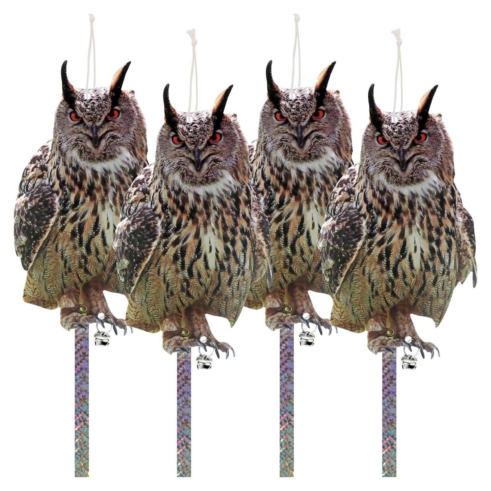 4 Piezas Decoración Colgante Búho Falso Kungfu Mall