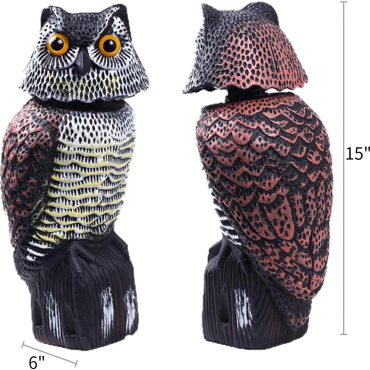 Decoy de Búho CTREE para Ahuyentar Aves - Impermeable y Realista