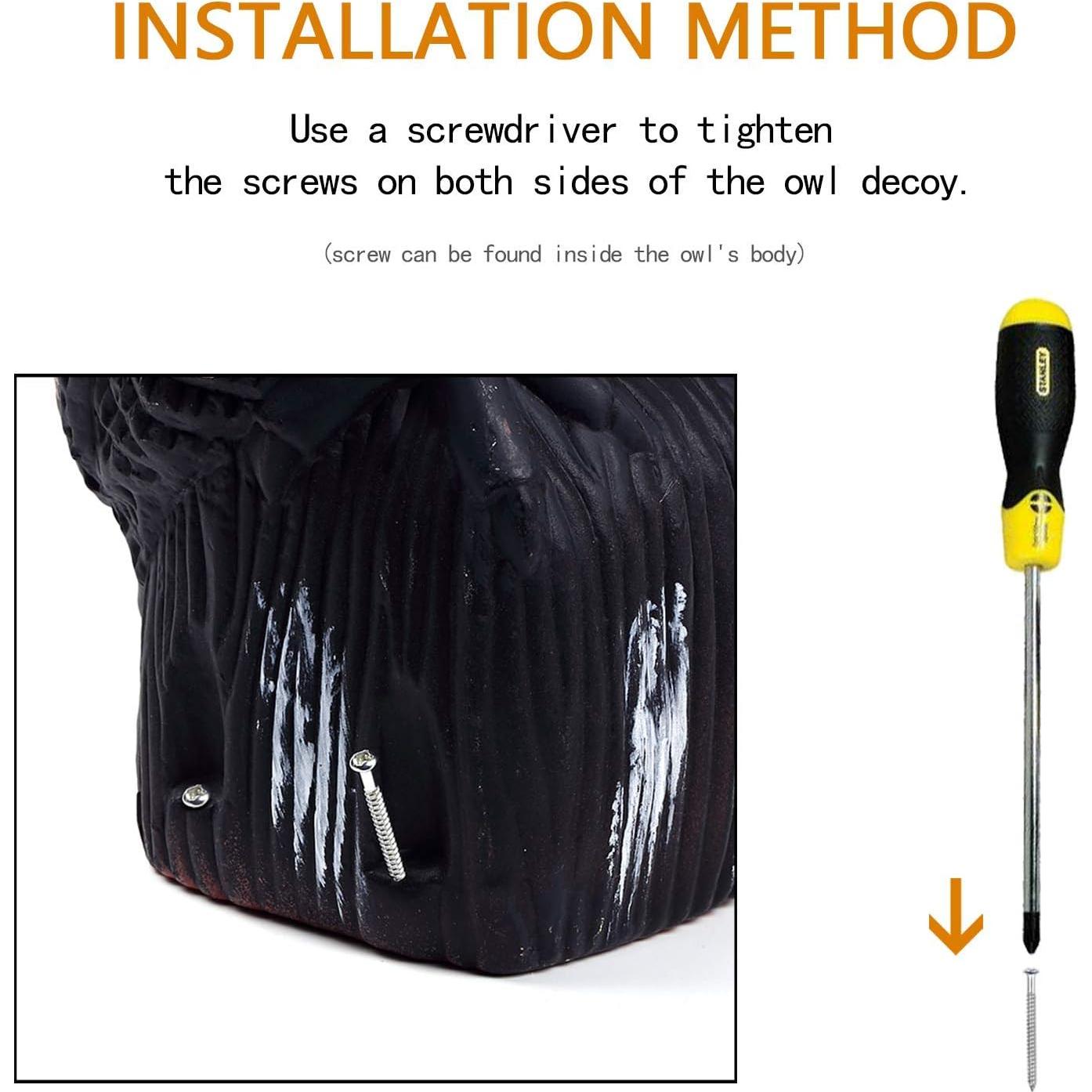 Decoy de Búho CTREE para Ahuyentar Aves - Impermeable y Realista