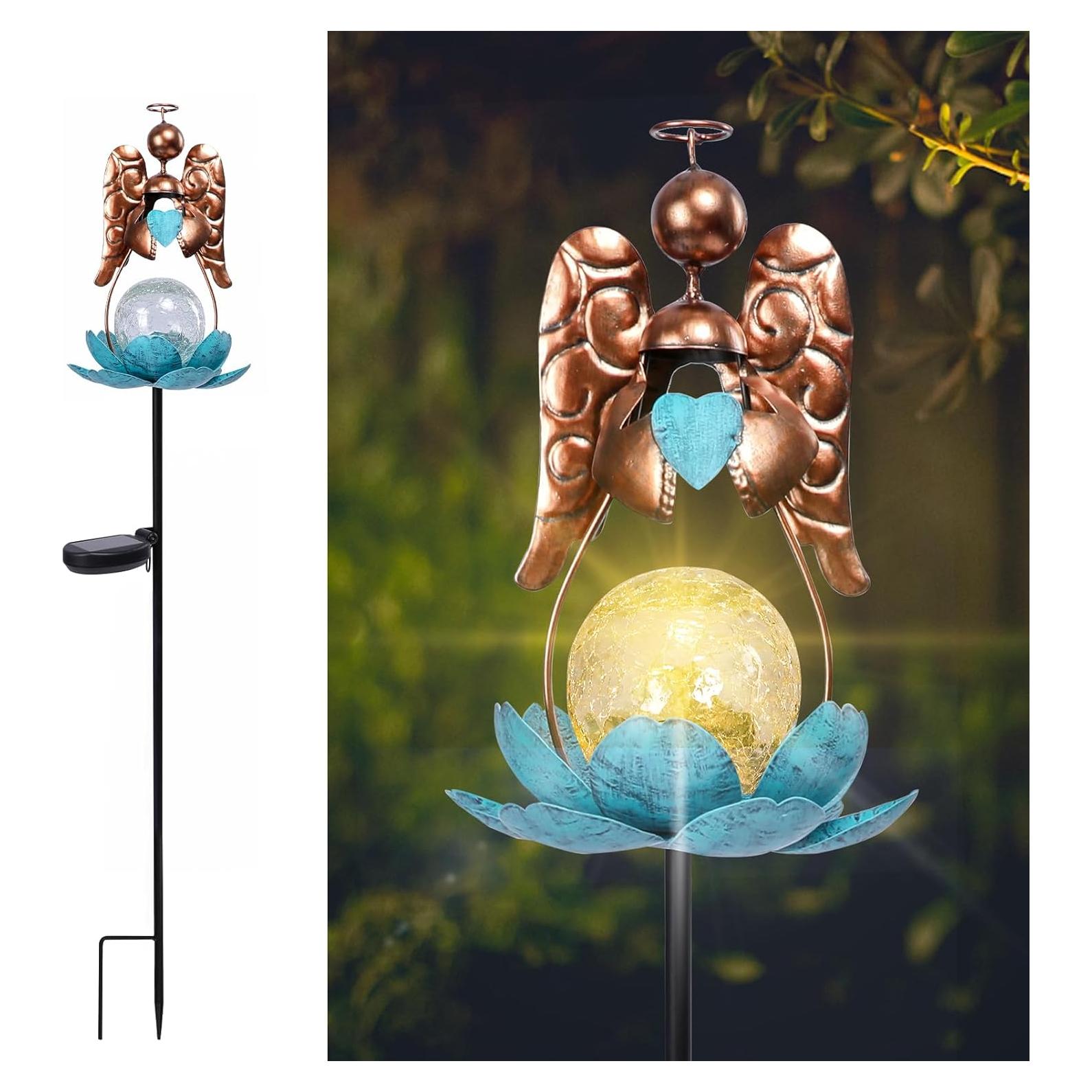 Luces de Jardín Solares ChromaticArt Estaca Decorativa Ángel