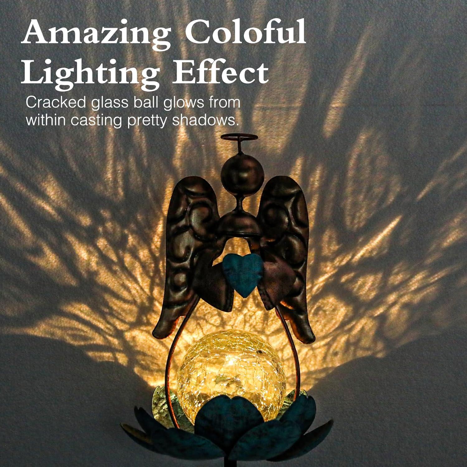 Luces de Jardín Solares ChromaticArt Estaca Decorativa Ángel