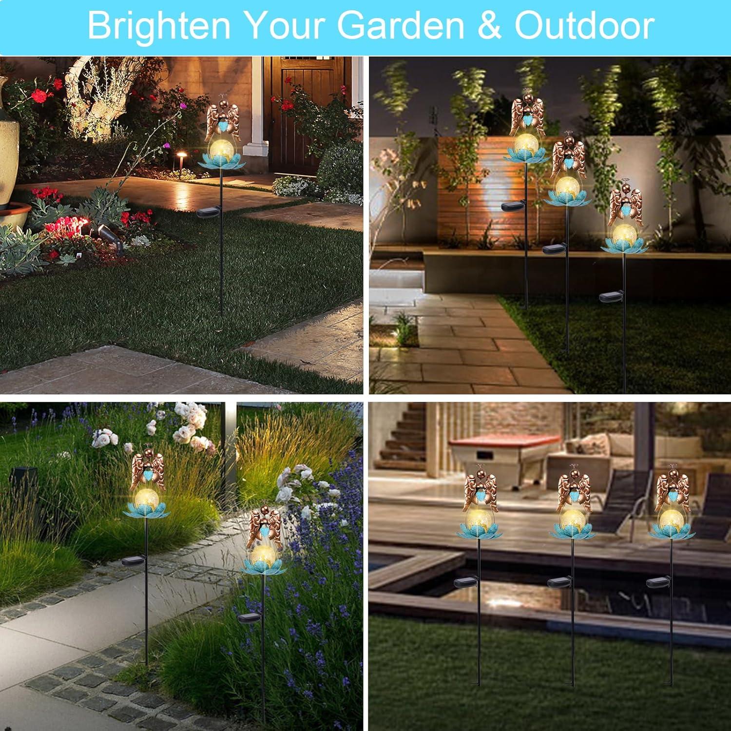 Luces de Jardín Solares ChromaticArt Estaca Decorativa Ángel