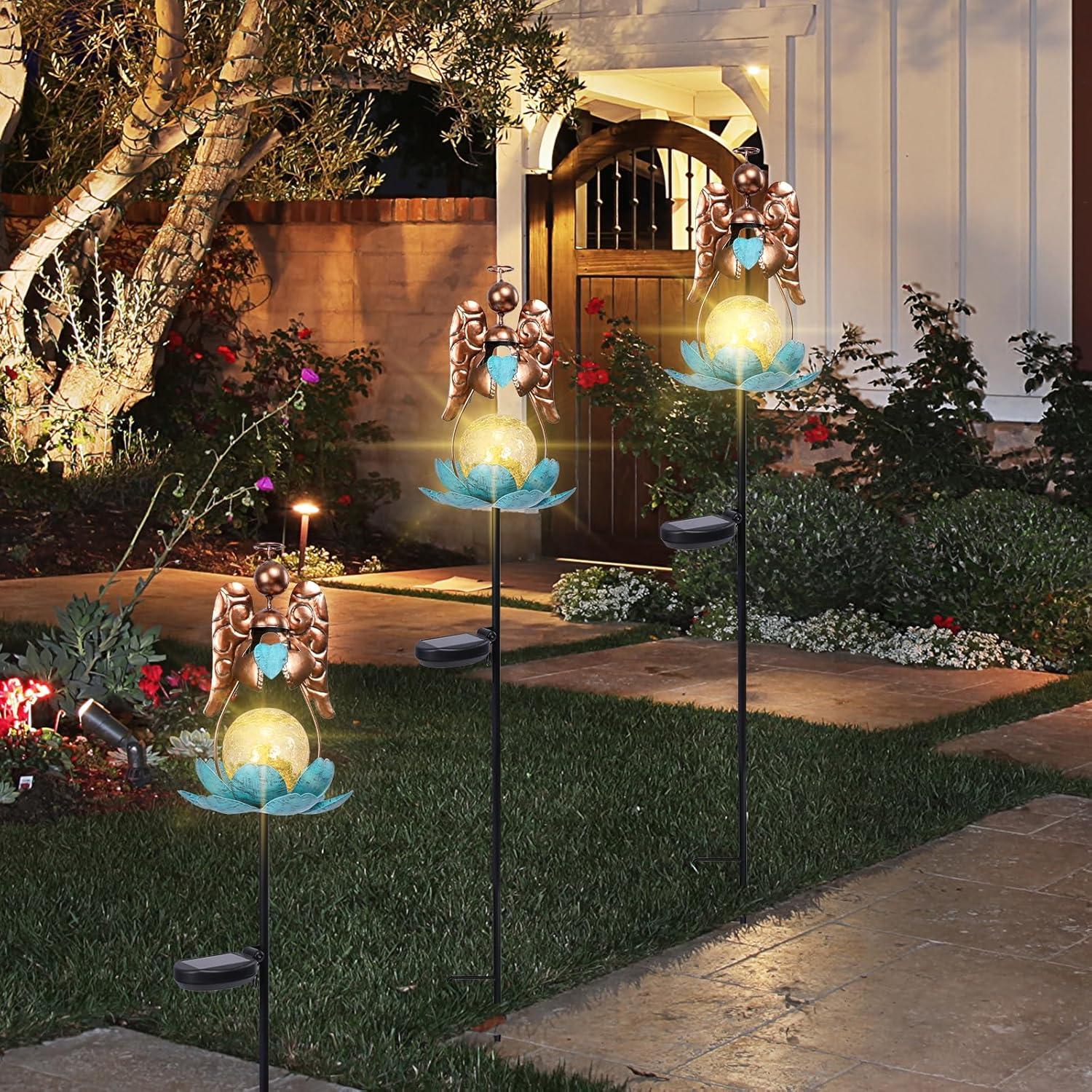 Luces de Jardín Solares ChromaticArt Estaca Decorativa Ángel