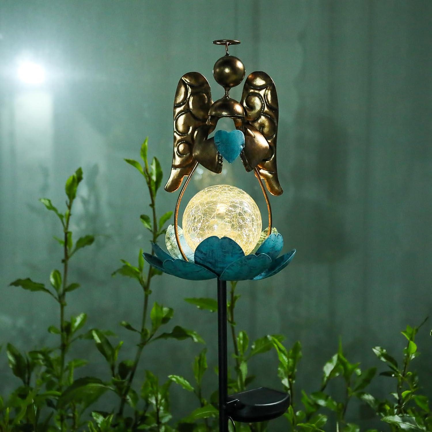 Luces de Jardín Solares ChromaticArt Estaca Decorativa Ángel