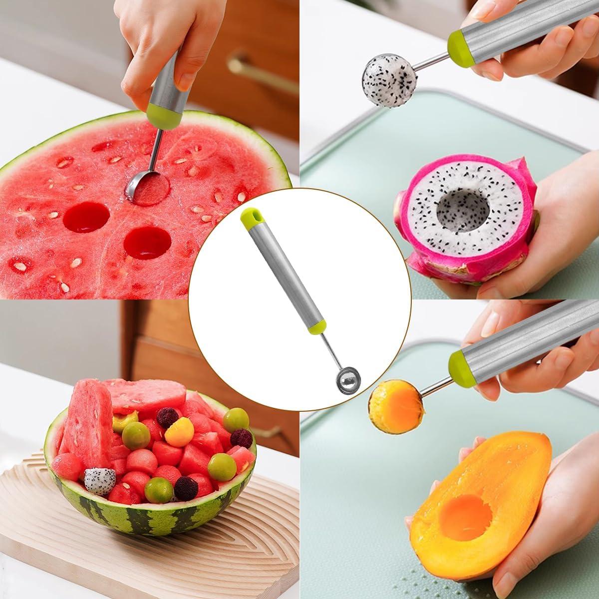 Cortador de Sandía 3 en 1 YuCool - Acero Inoxidable Verde
