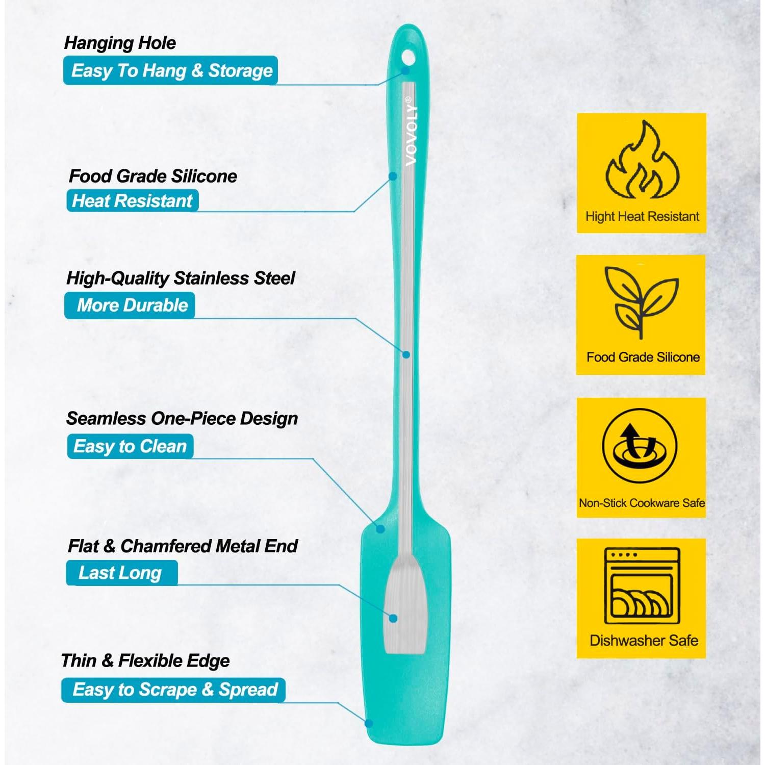 Espátula de Silicona Vovoly 2-Pack Verde Azulado 28.45 cm