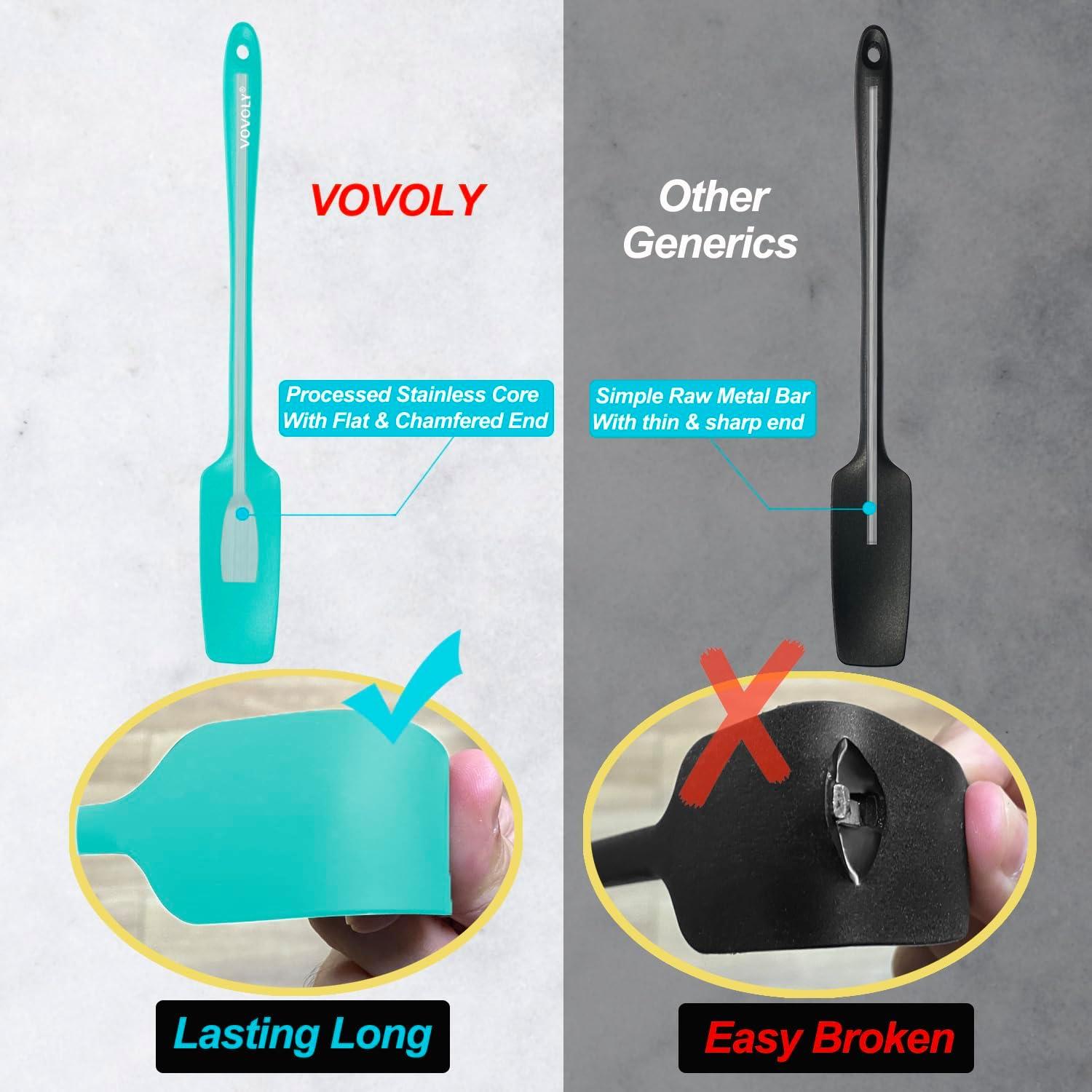 Espátula de Silicona Vovoly 2-Pack Verde Azulado 28.45 cm