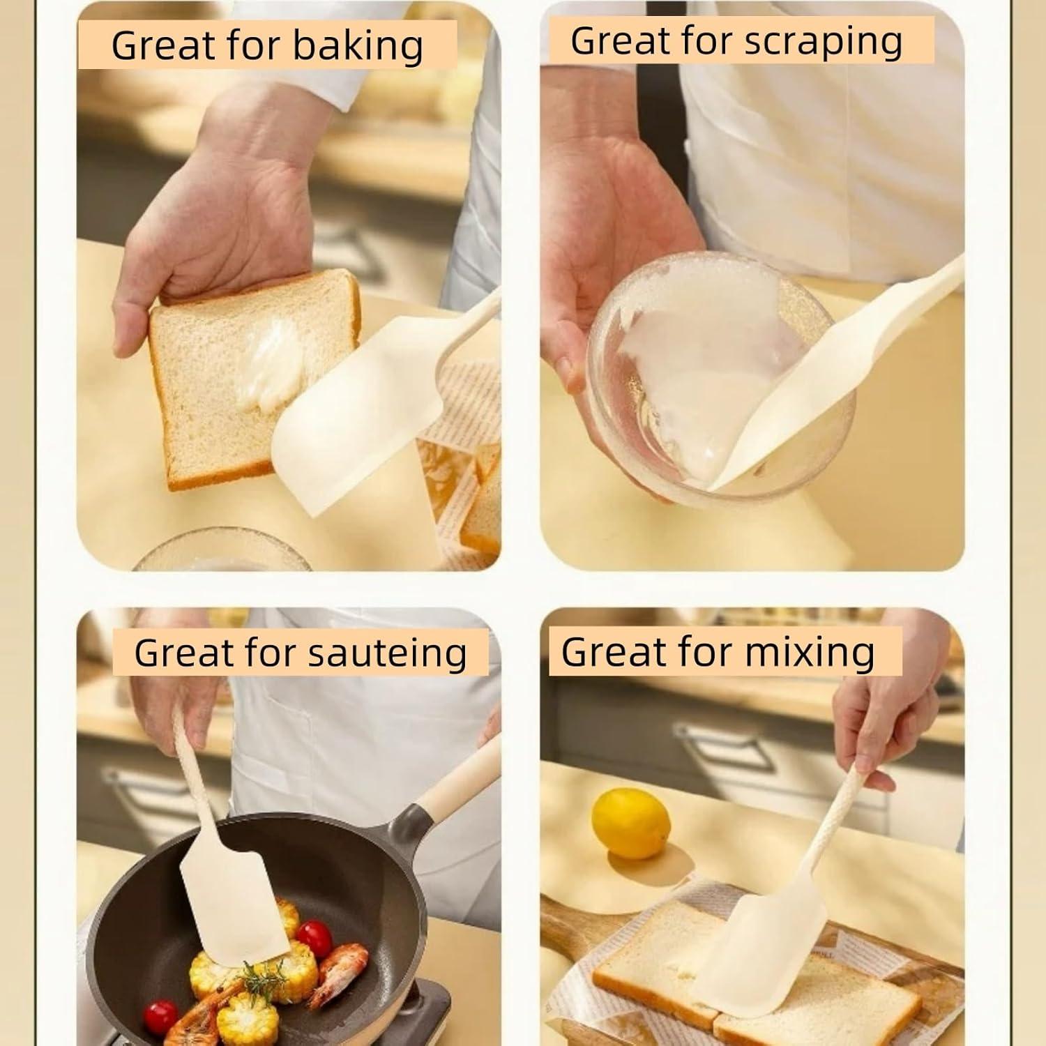 Espátula de Silicona HRDA Amarilla Resistente al Calor 29.5cm