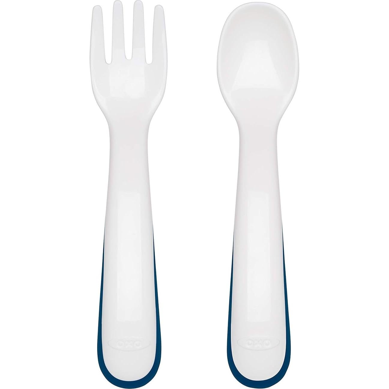 Set de Entrenamiento OXO Tot Tenedor y Cuchara con Estuche
