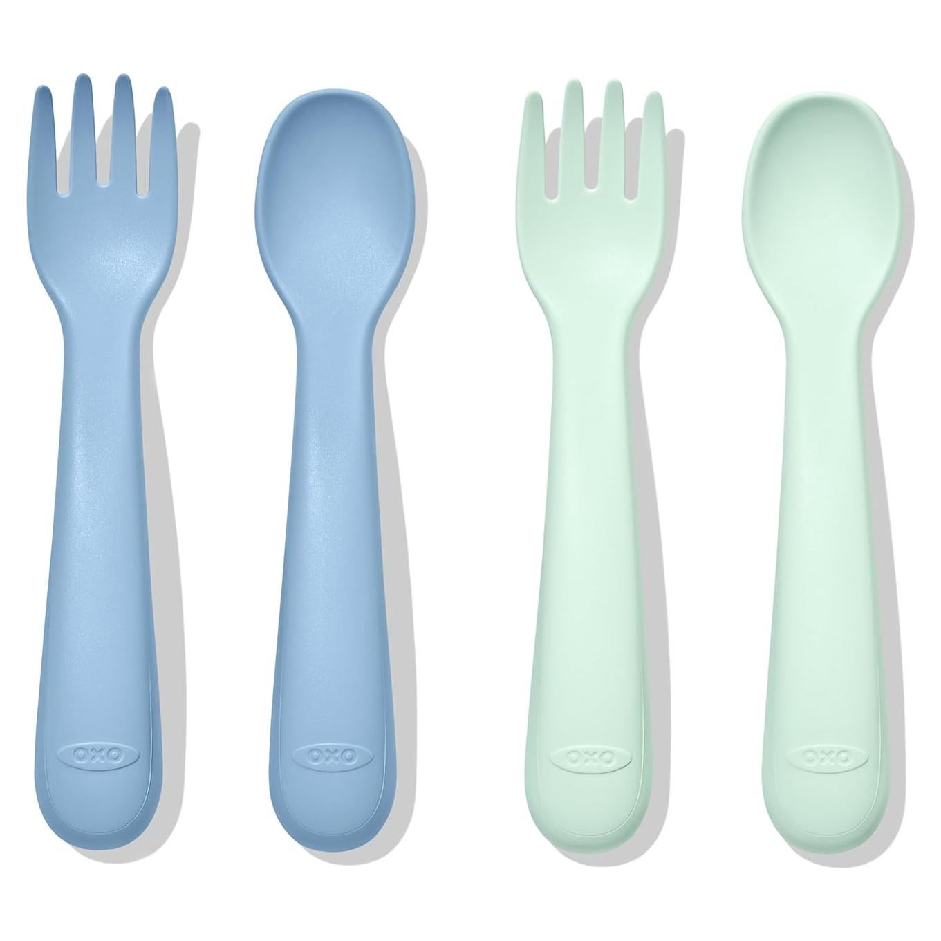 Conjunto de Tenedor y Cuchara OXO Tot Plástico BPA Opal Dusk