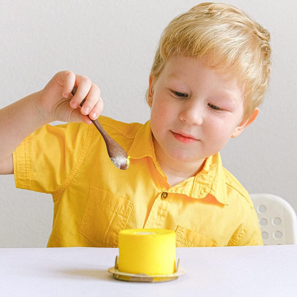 Set de Utensilios de Madera YFWOOD para Niños 4 Piezas