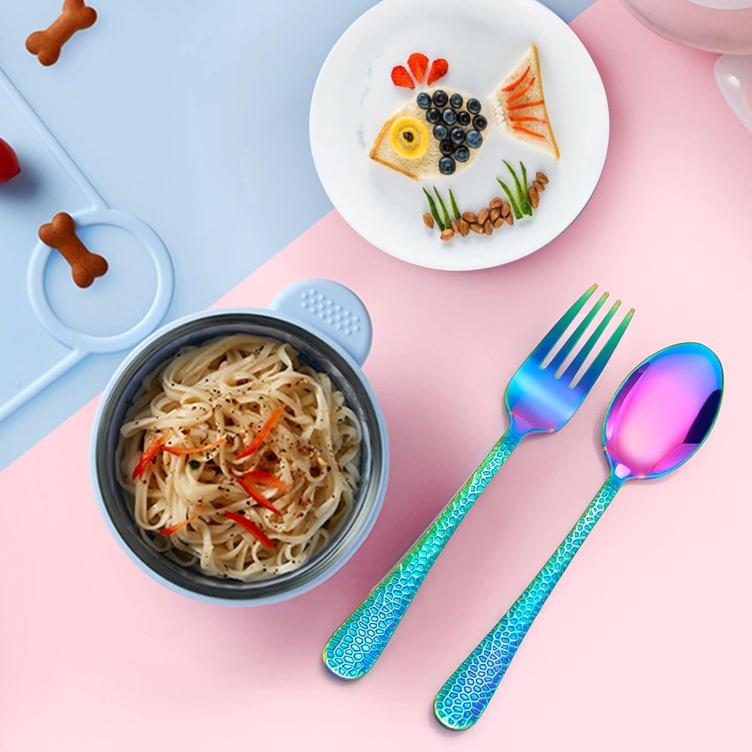 Set de Cubiertos para Niños LIANYU 10 Piezas Acero Inoxidable