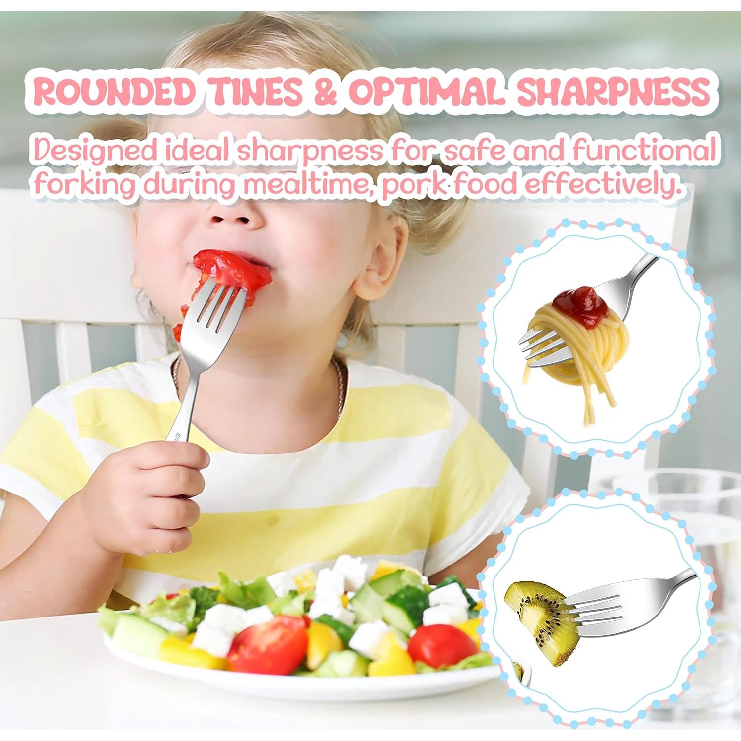 Set de Cubiertos para Niños TeamFar - 6 Piezas Acero Inoxidable