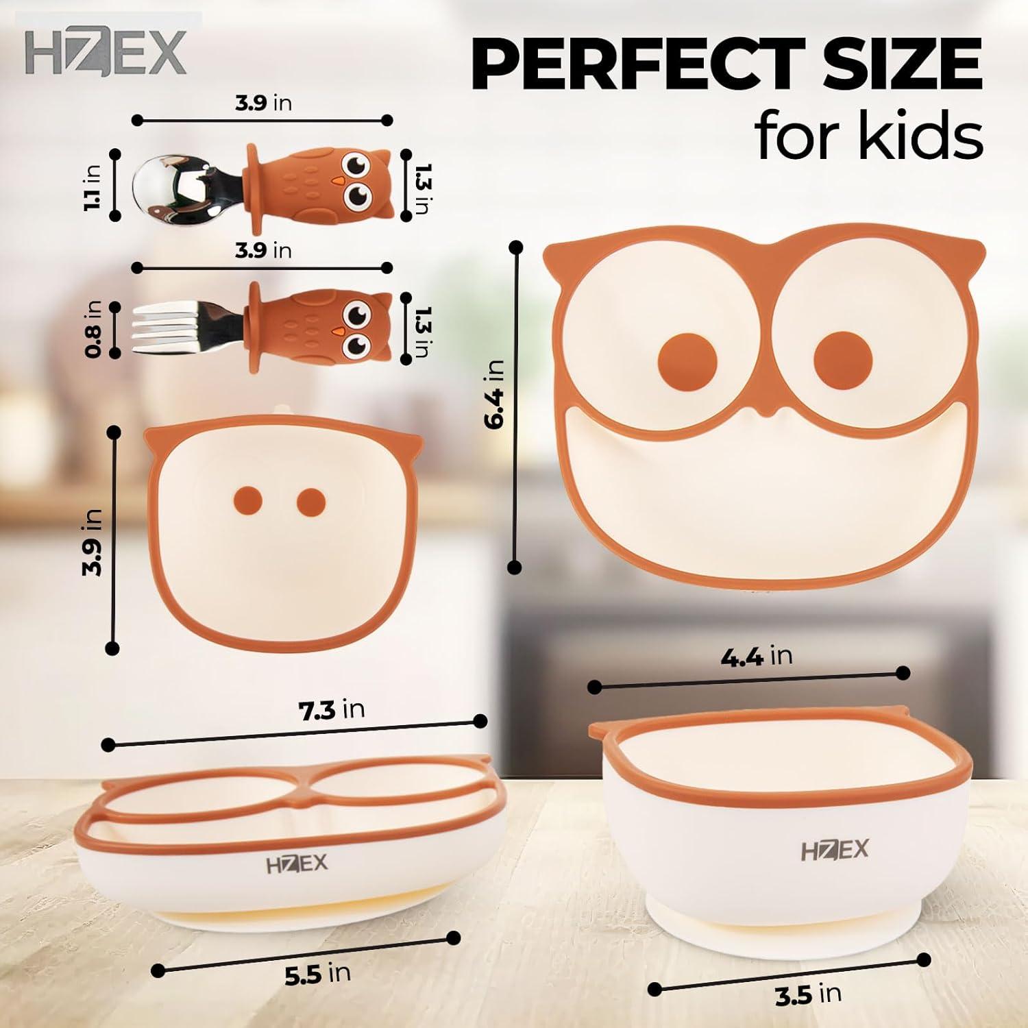 Conjunto de Alimentación para Bebés HZEX - 4 Piezas Silicona Verde