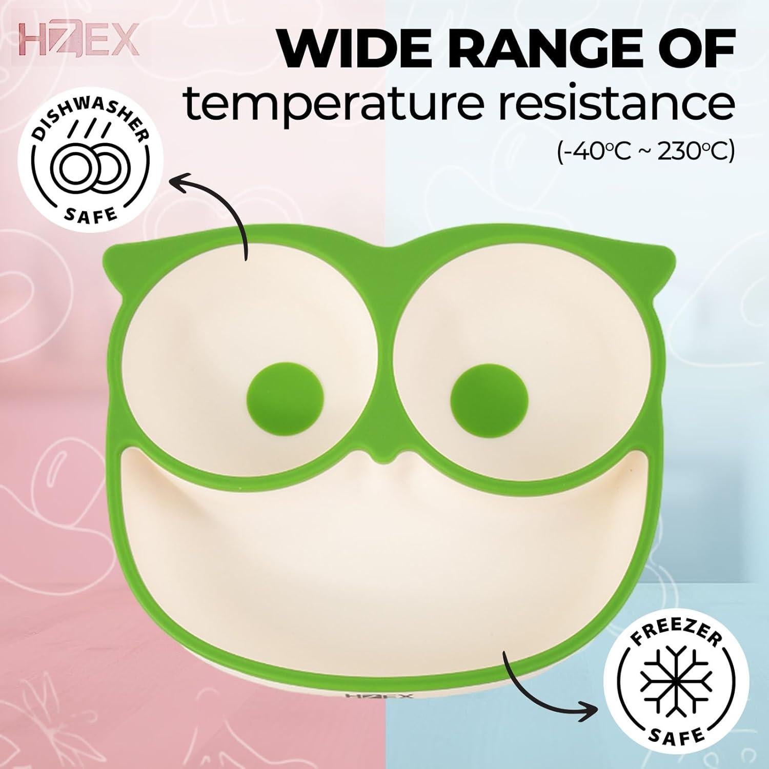 Conjunto de Alimentación para Bebés HZEX - 4 Piezas Silicona Verde