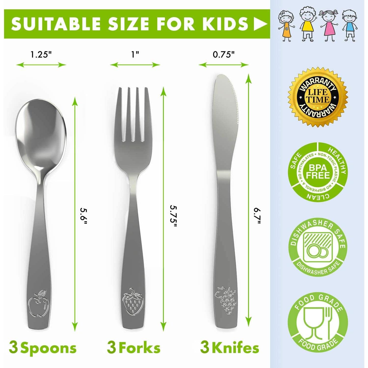 Set de Cubiertos para Niños CHILLOUT LIFE - 9 Piezas Seguras