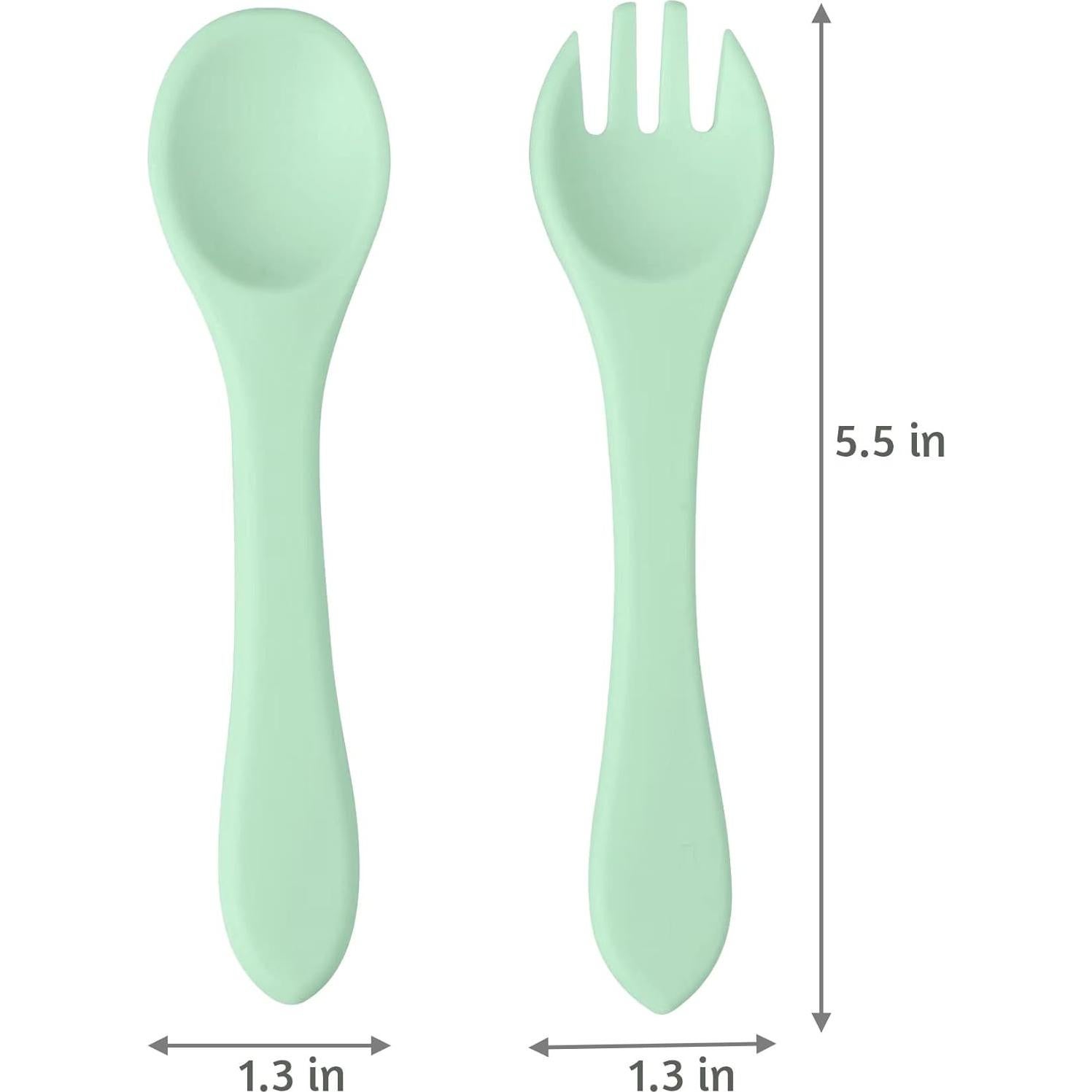Juego de Cucharas y Tenedores de Silicona PandaEar - 6 Piezas