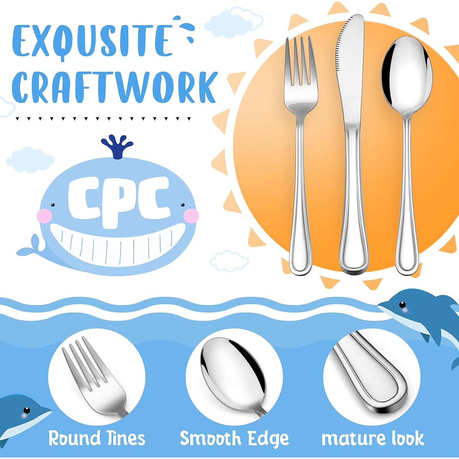 Juego de Cubiertos para Niños HaWare 12 Piezas Acero Inoxidable