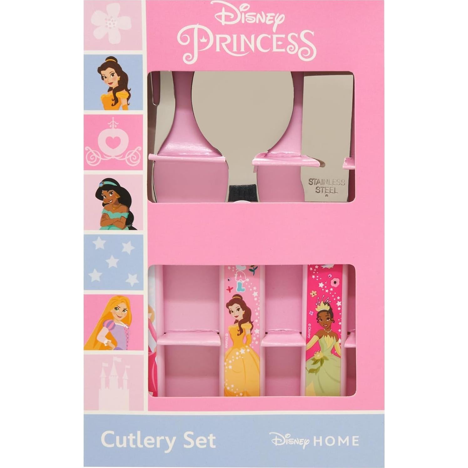 Juego de Cubiertos de 3 Piezas Princesa Disney - Acero Inoxidable