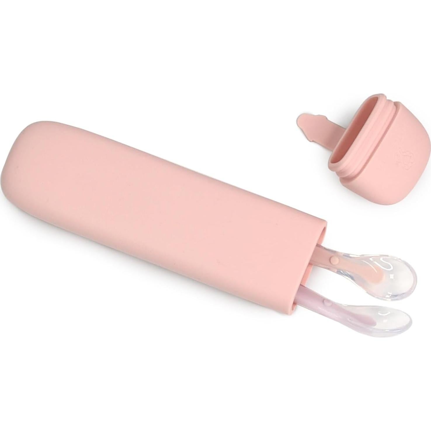 Set de Cucharas de Silicona para Bebés LITTLE RAWR - Rosa