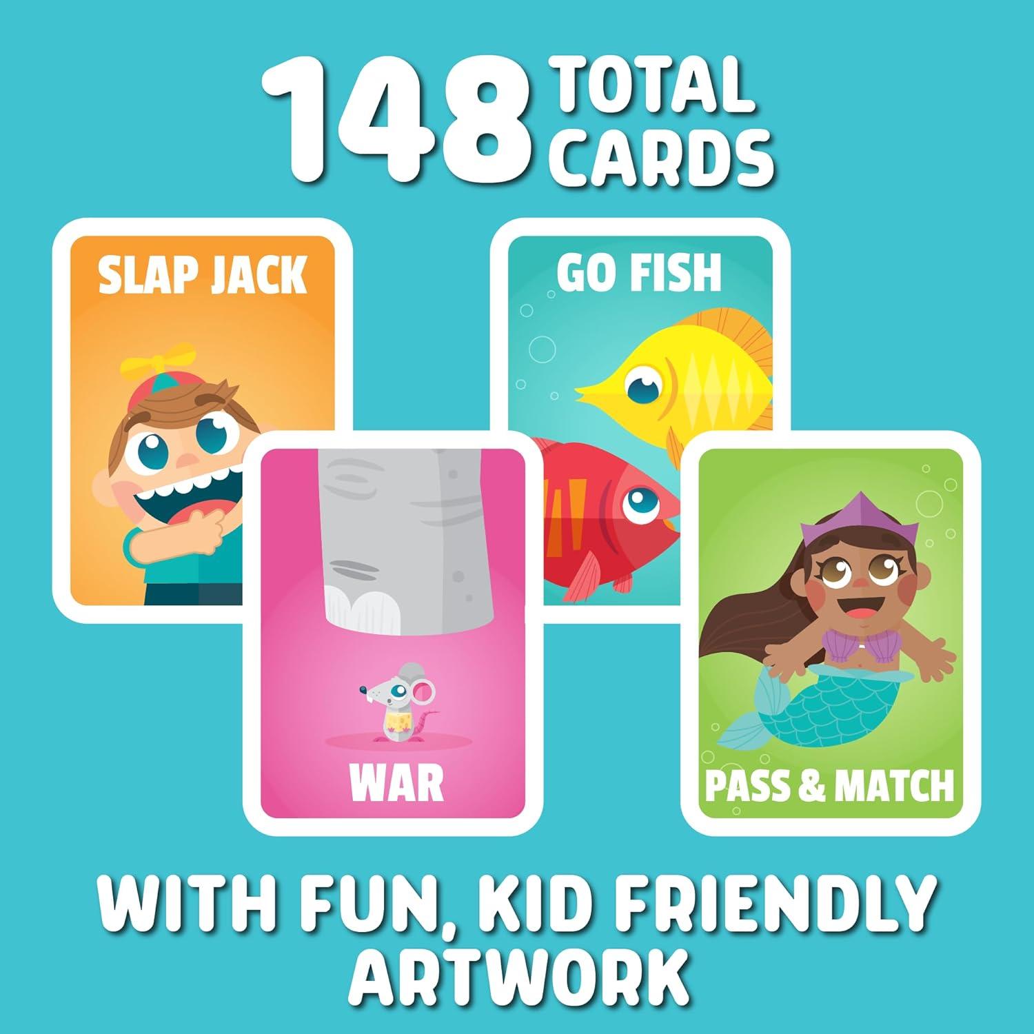 Juegos de Cartas Clásicos Chuckle & Roar para 2-6 Jugadores