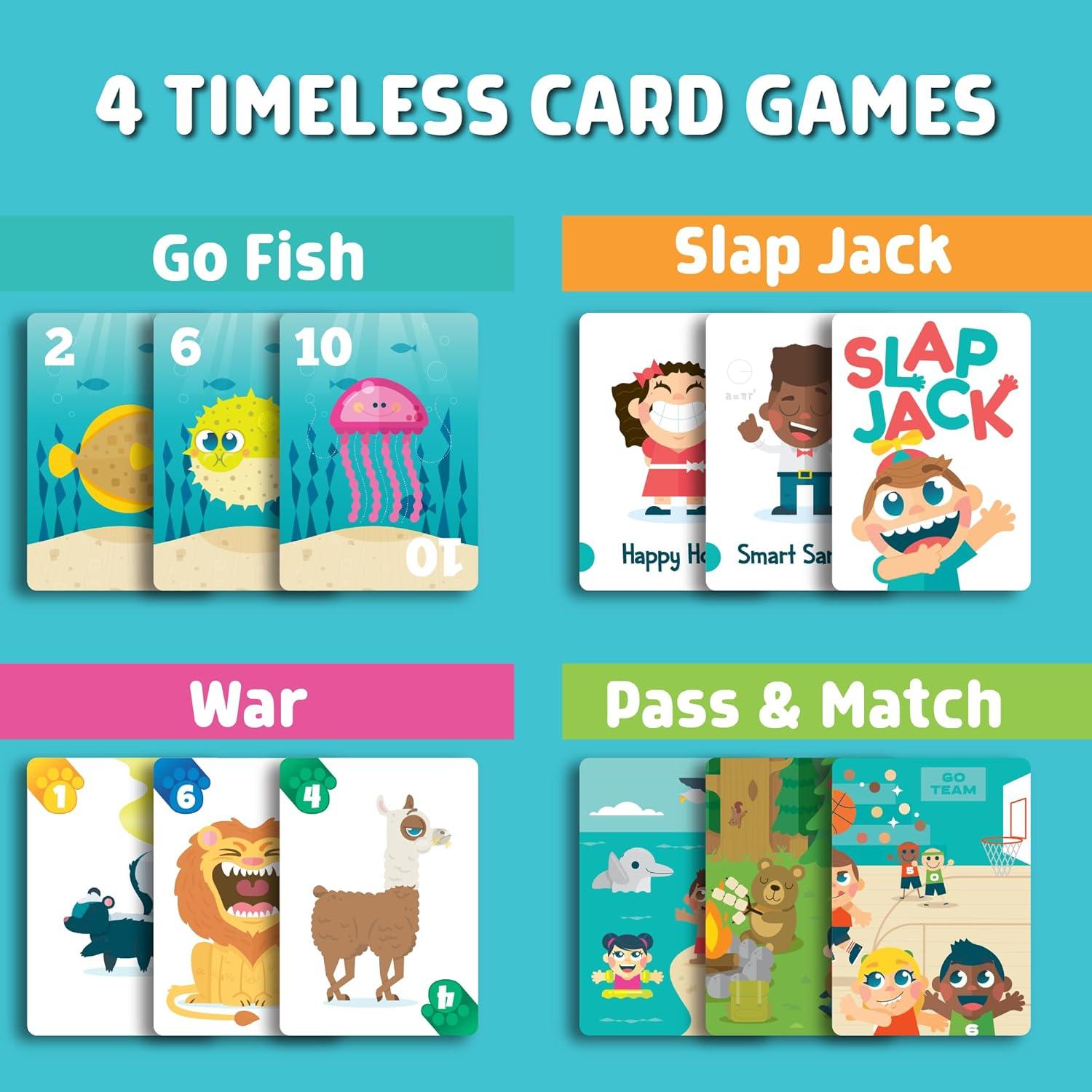 Juegos de Cartas Clásicos Chuckle & Roar para 2-6 Jugadores