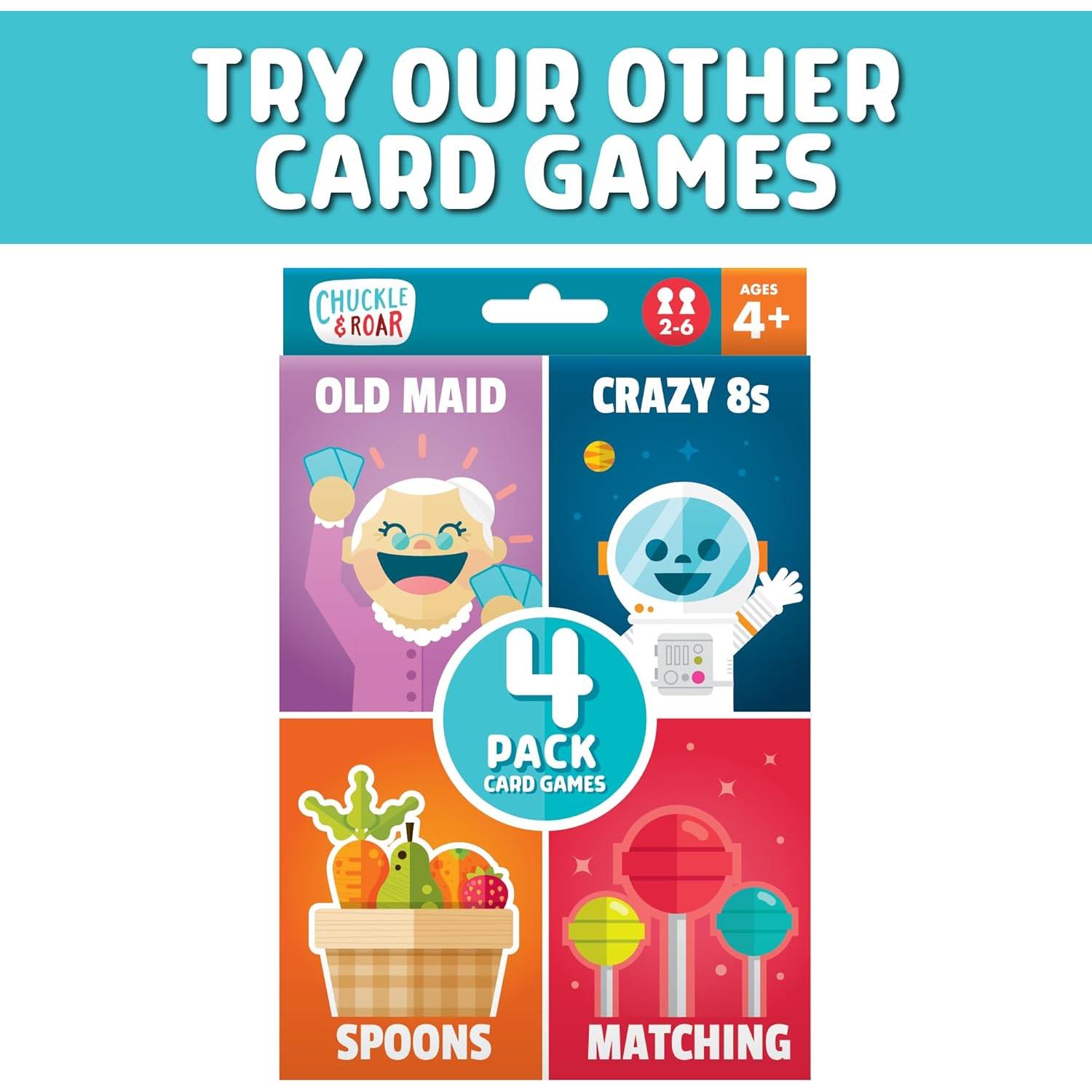 Juegos de Cartas Clásicos Chuckle & Roar para 2-6 Jugadores