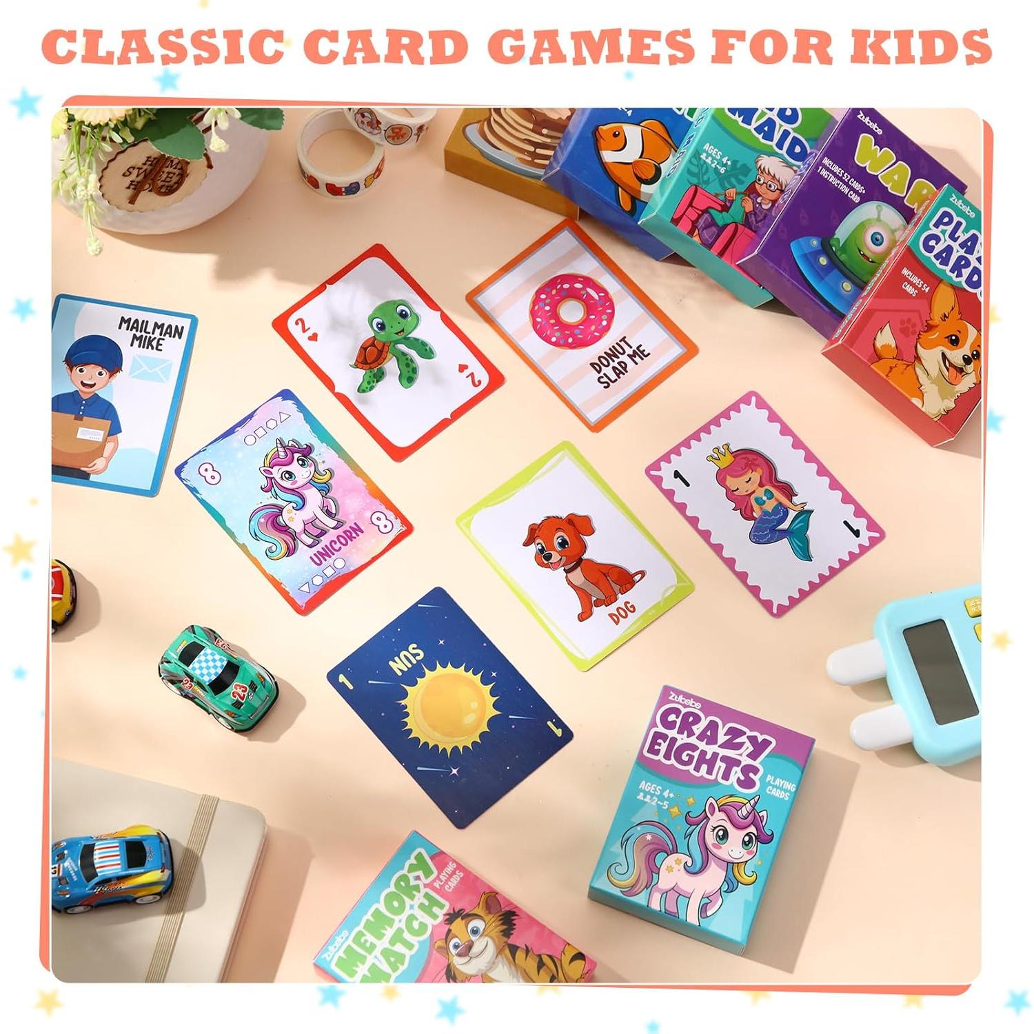 Juego de Cartas Zubebe 14 en 1 para Niños - Diversión Educativa