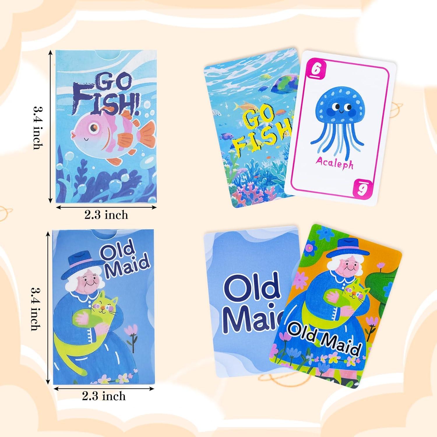 Juego de Cartas Old Maid y Go Fish BKBNSJ - 2 Barajas