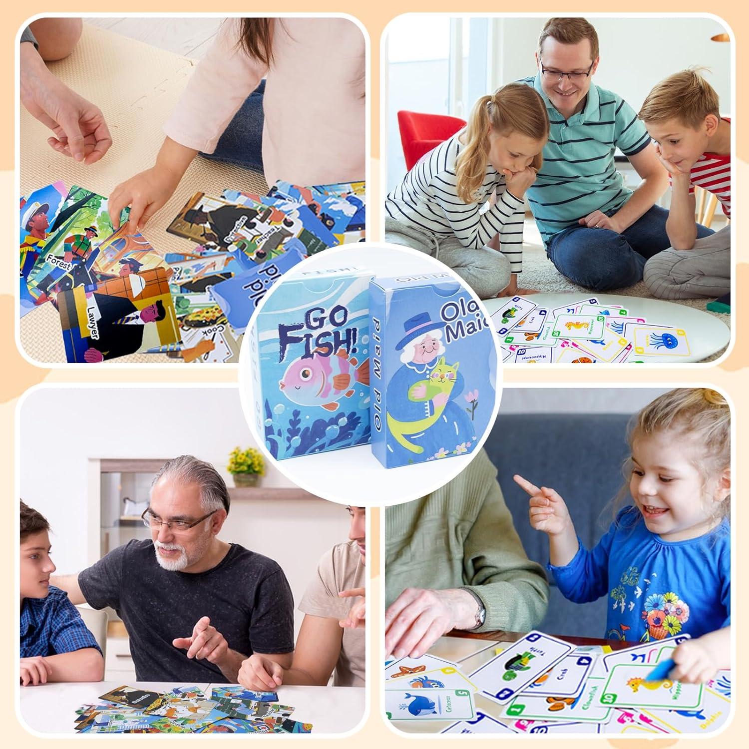 Juego de Cartas Old Maid y Go Fish BKBNSJ - 2 Barajas